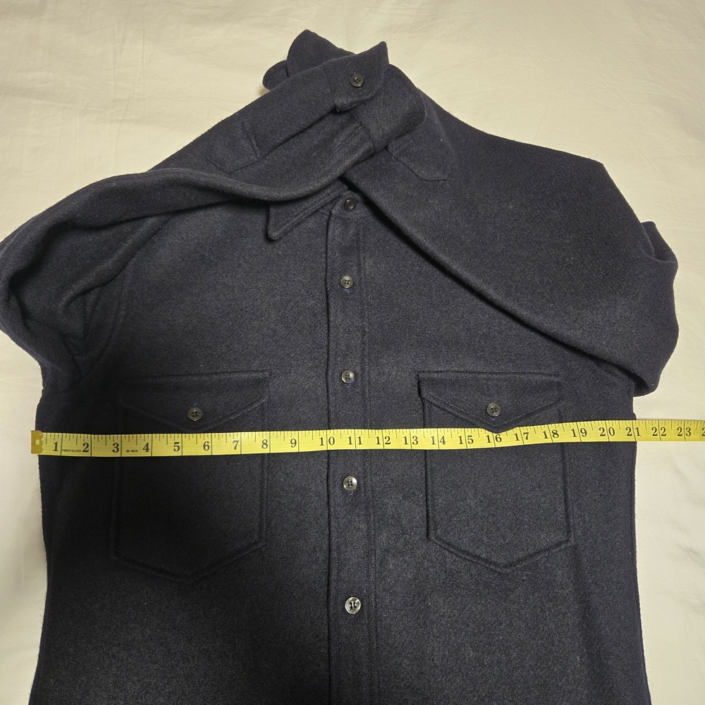 Pendleton 100% Virgin Wool Jacket, Heavy Shirt, Size M, Navy - Picture 9 of 12